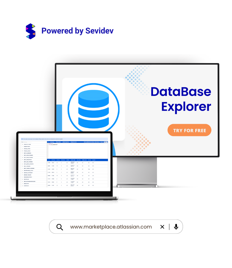 App mockup DataBase Explorer